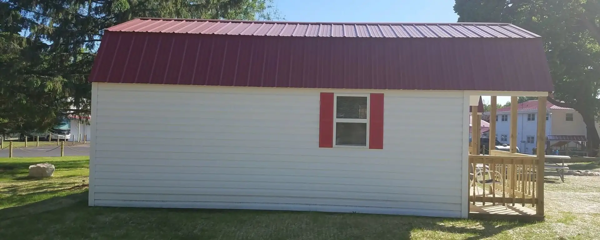 Cabin row exterior on the grounds